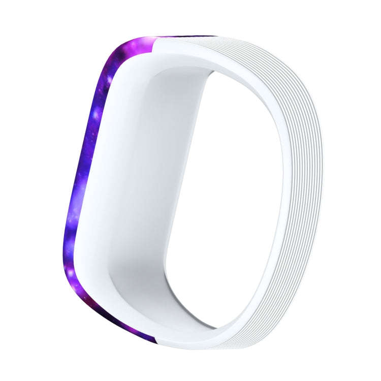 Nebula Pattern Silicone Sport Watch Band for Garmin Vivofit JR, Size: Small(Purple)