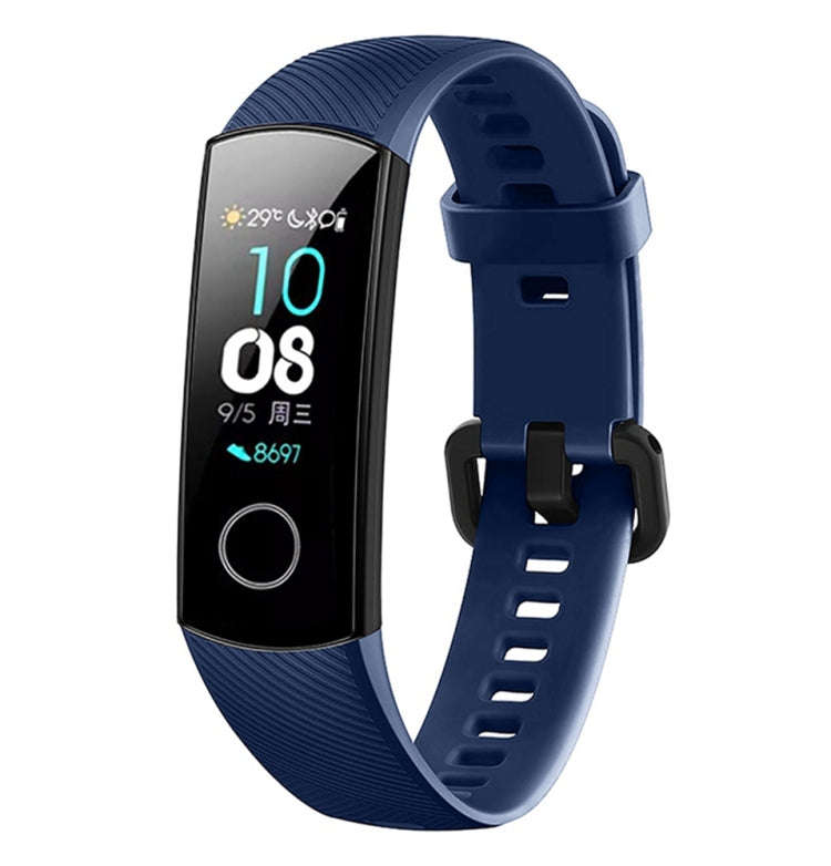 Solid Color Silicone Watch Band for Huawei Honor Band 4(Aqua Blue)