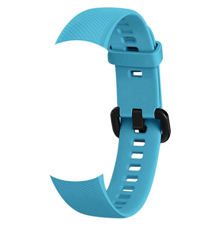 Solid Color Silicone Watch Band for Huawei Honor Band 4(Blue)