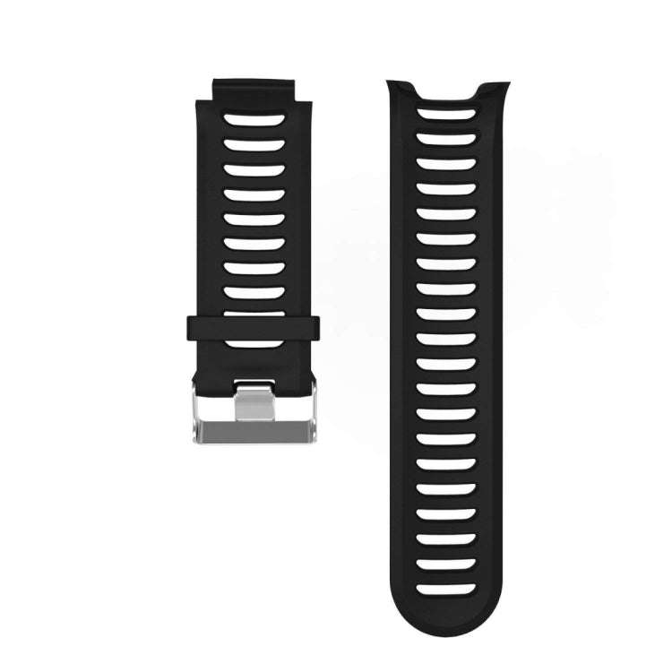 Solid Color Silicone Watch Band for Garmin Forerunner 910XT(Black)