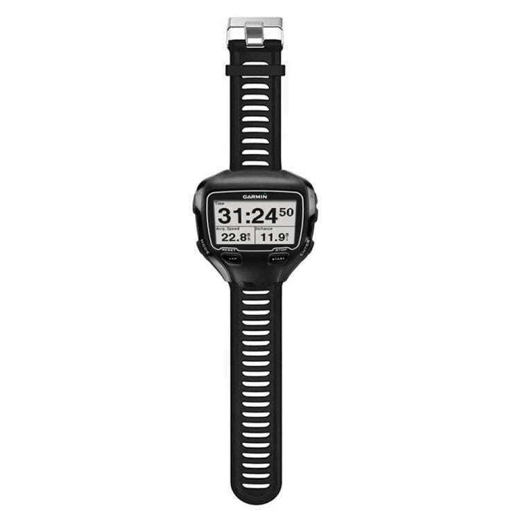 Solid Color Silicone Watch Band for Garmin Forerunner 910XT(Black)