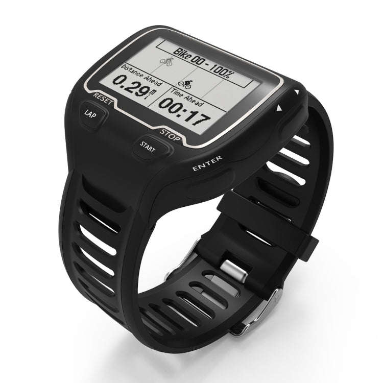 Solid Color Silicone Watch Band for Garmin Forerunner 910XT(Black)