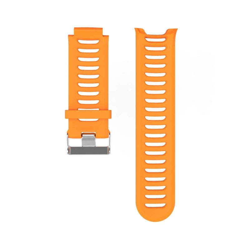 Solid Color Silicone Watch Band for Garmin Forerunner 910XT(Orange)