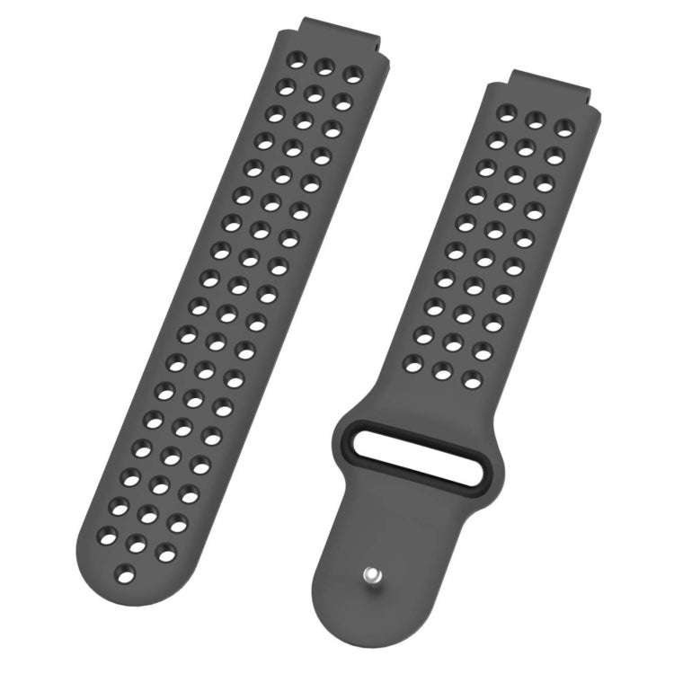 Double Colour Silicone Sport Watch Band for Garmin Forerunner 220 / Approach S5 / S20(Dark Gray)