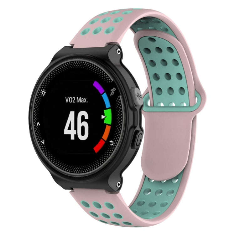 Double Colour Silicone Sport Watch Band for Garmin Forerunner 220 / Approach S5 / S20(Mint Green ...
