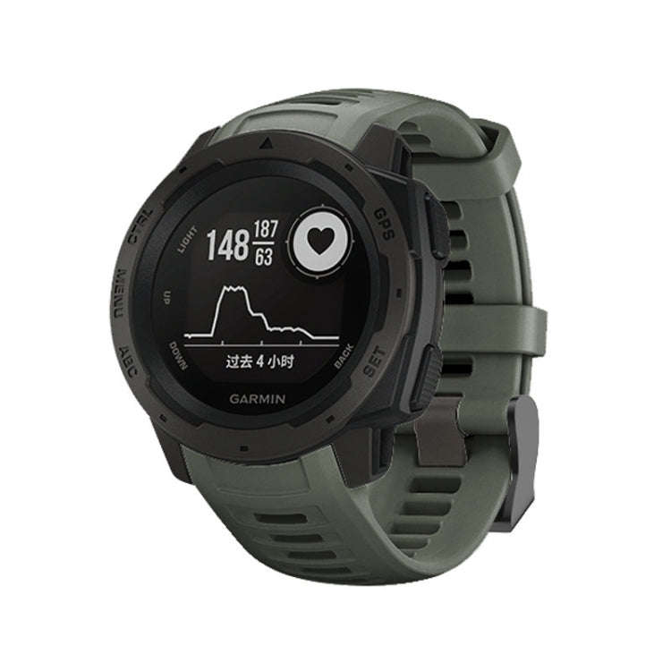 Silicone Watch Band for Garmin Instinct 22mm, Host not Included(Army Green)