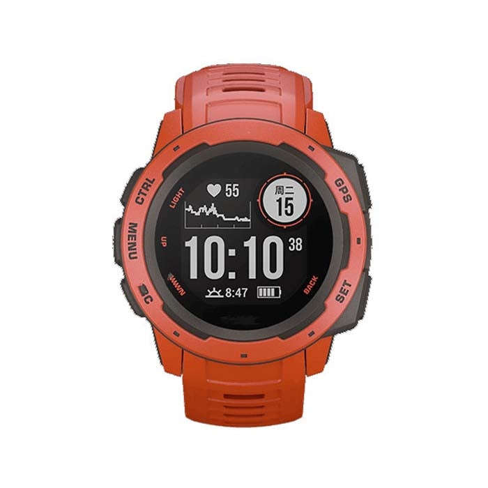 Silicone Watch Band for Garmin Instinct 22mm, Host not Included(Coral Red)