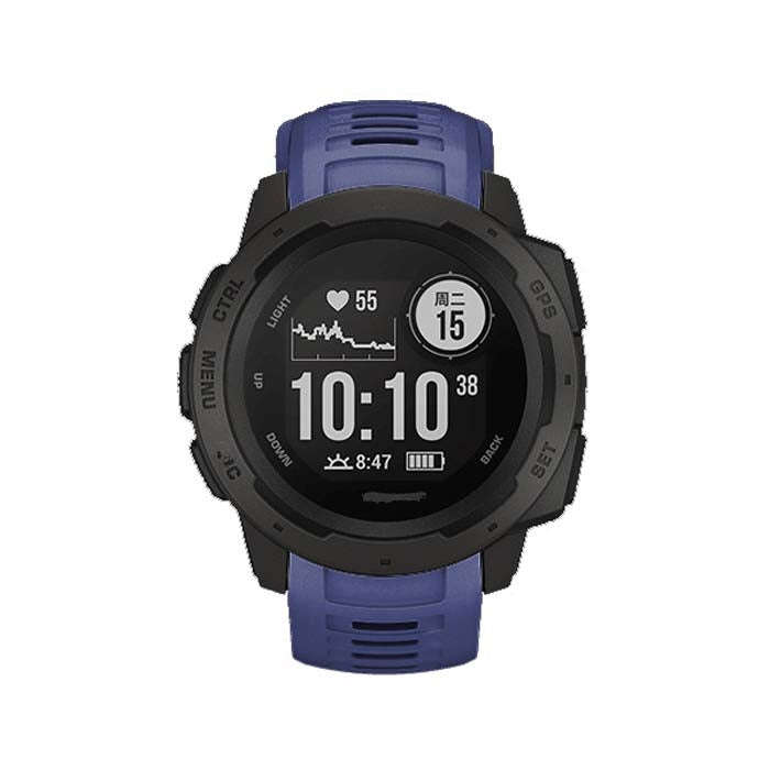 Silicone Watch Band for Garmin Instinct 22mm, Host not Included(Dark Blue)