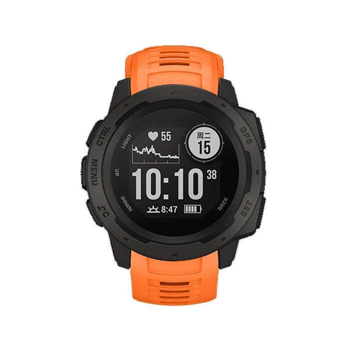 Silicone Watch Band for Garmin Instinct 22mm, Host not Included(Orange)
