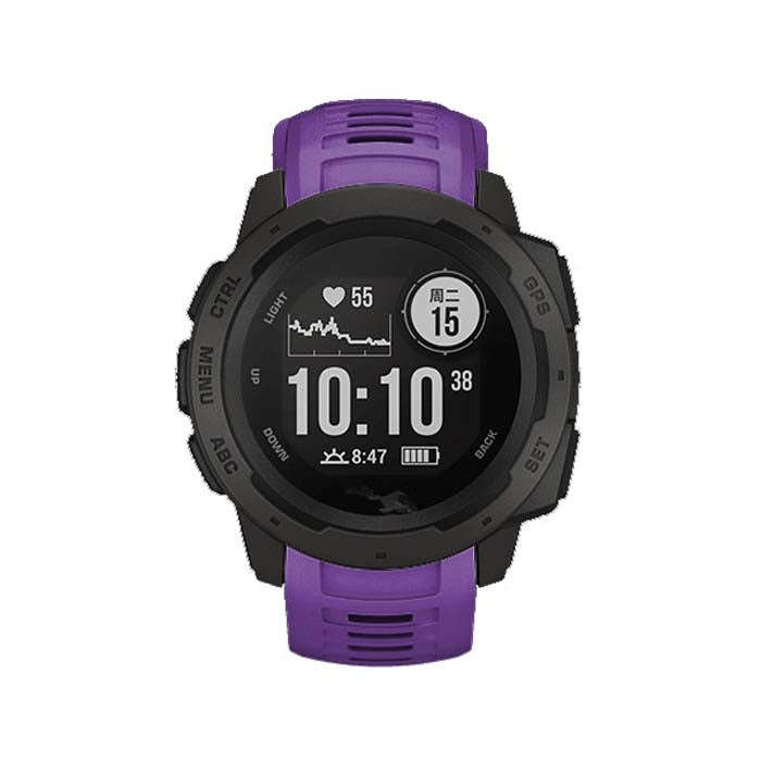 Silicone Watch Band for Garmin Instinct 22mm, Host not Included(Purple)