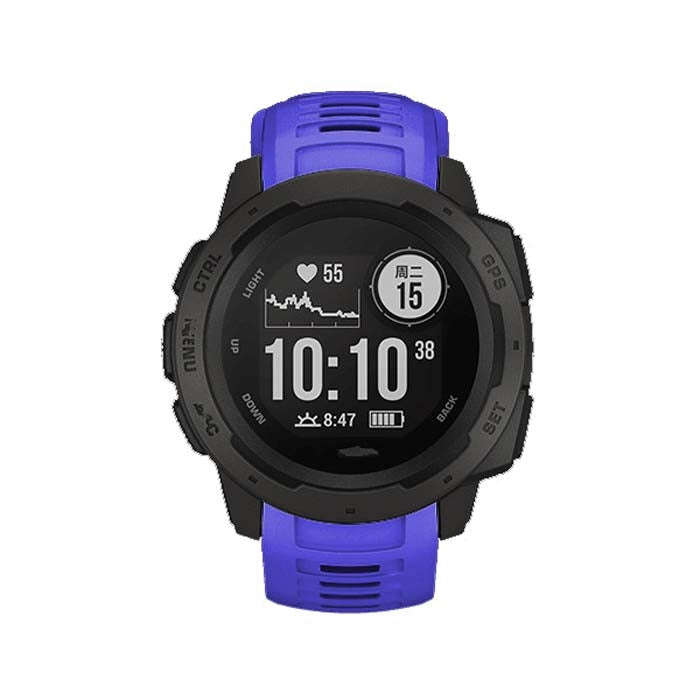 Silicone Watch Band for Garmin Instinct 22mm, Host not Included(Sapphire Blue)