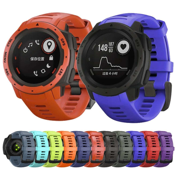 Silicone Watch Band for Garmin Instinct 22mm, Host not Included(Navy Blue)