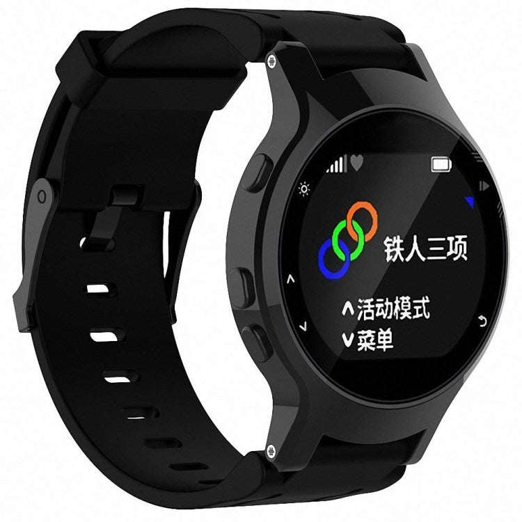 Silicone Sport Watch Band for Garmin Forerunner 225(Black)