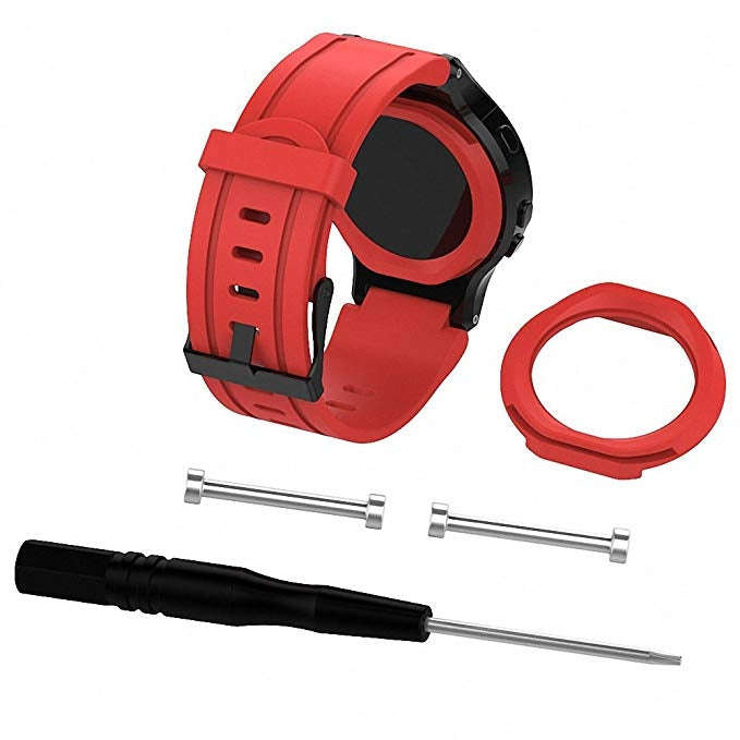 Silicone Sport Watch Band for Garmin Forerunner 225(Red)