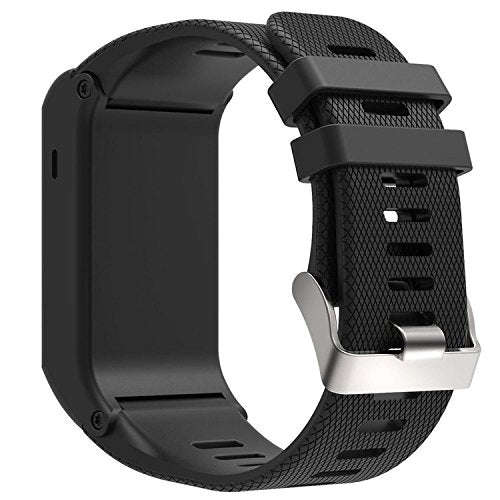 Silicone Sport Watch Band for Garmin Vivoactive HR(Black)