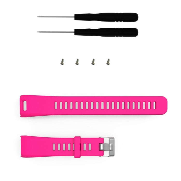 Silicone Sport Watch Band for Garmin Vivosmart HR (Rose Red)