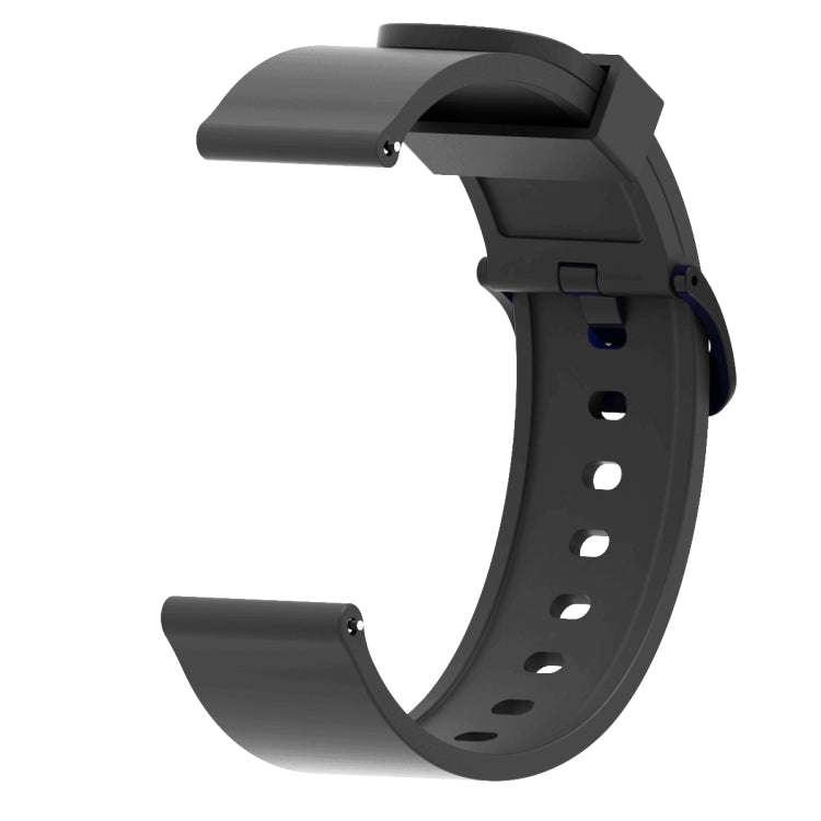 Silicone Glossy Sport Watch Band for Huami Amazfit Bip Lite Version 20mm(Black)