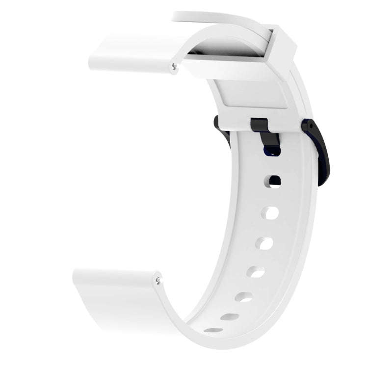 Silicone Glossy Sport Watch Band for Huami Amazfit Bip Lite Version 20mm(White)
