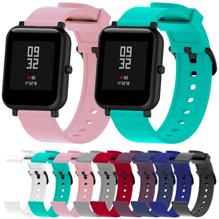 Silicone Glossy Sport Watch Band for Huami Amazfit Bip Lite Version 20mm(Red)