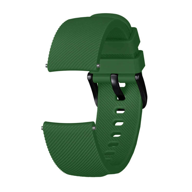 Crazy Horse Texture Silicone Watch Band for Huami Amazfit Bip Lite Version 20mm(Army Green)