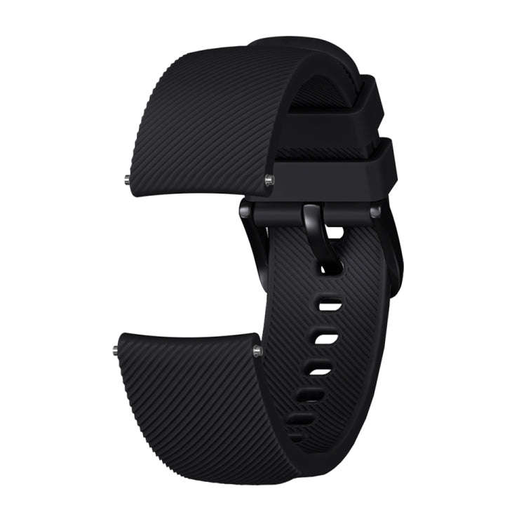 Crazy Horse Texture Silicone Watch Band for Huami Amazfit Bip Lite Version 20mm(Black)