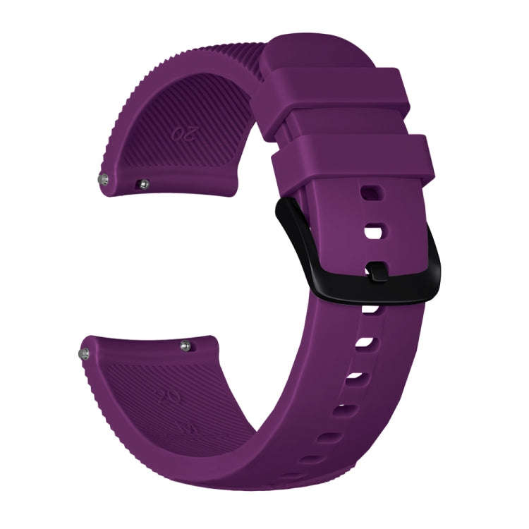 Crazy Horse Texture Silicone Watch Band for Huami Amazfit Bip Lite Version 20mm(Purple)