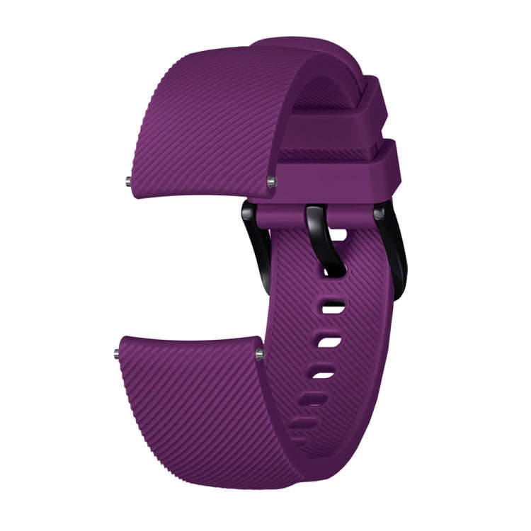 Crazy Horse Texture Silicone Watch Band for Huami Amazfit Bip Lite Version 20mm(Purple)