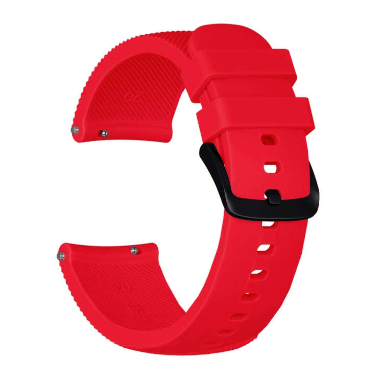 Crazy Horse Texture Silicone Watch Band for Huami Amazfit Bip Lite Version 20mm(Red)