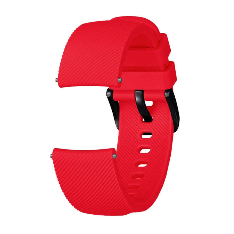 Crazy Horse Texture Silicone Watch Band for Huami Amazfit Bip Lite Version 20mm(Red)