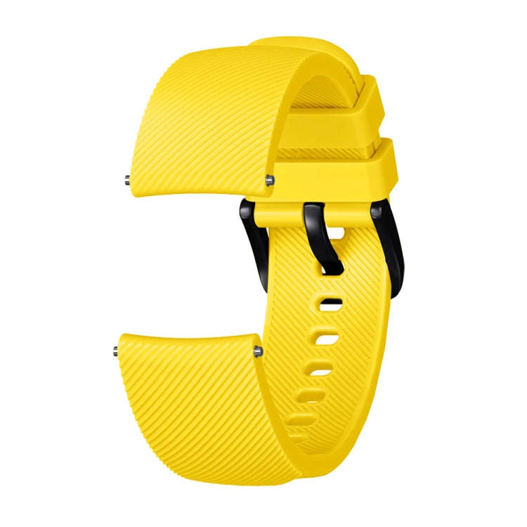 Crazy Horse Texture Silicone Watch Band for Huami Amazfit Bip Lite Version 20mm(Yellow)