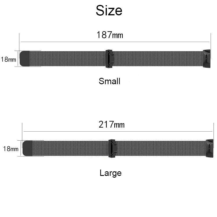 Stainless Steel Magnet Watch Band for FITBIT Charge 3, Size:Large, 217x18mm(Blue)