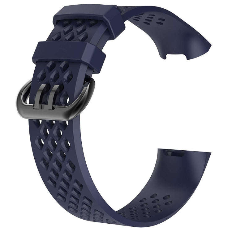 Square Hole Adjustable Sport Watch Band for FITBIT Charge 3(Aqua Blue)
