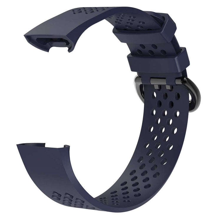 Square Hole Adjustable Sport Watch Band for FITBIT Charge 3(Aqua Blue)