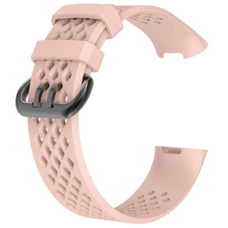 Square Hole Adjustable Sport Watch Band for FITBIT Charge 3(Pink)