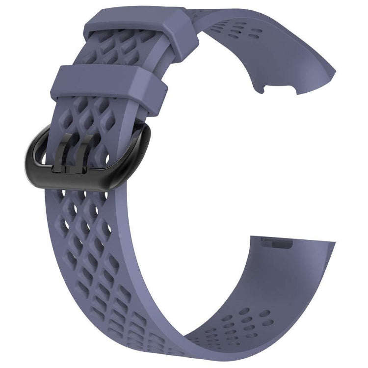 Square Hole Adjustable Sport Watch Band for FITBIT Charge 3(Grey)