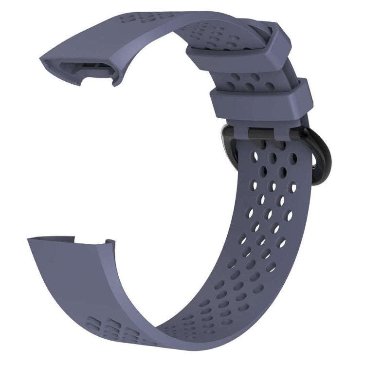 Square Hole Adjustable Sport Watch Band for FITBIT Charge 3(Grey)