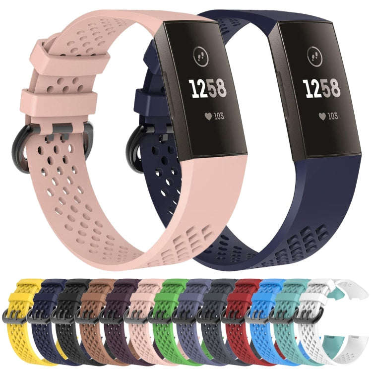 Square Hole Adjustable Sport Watch Band for FITBIT Charge 3(Tiffany Blue)