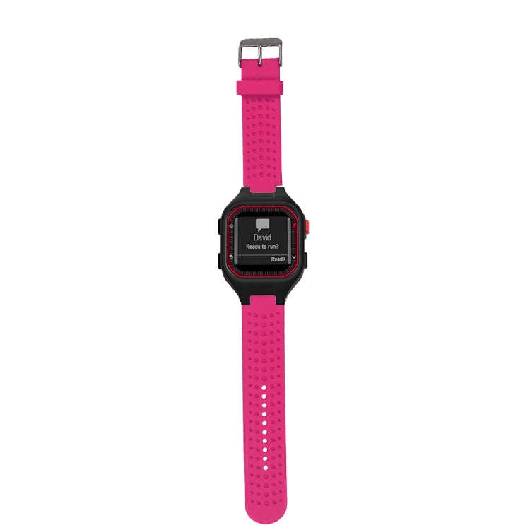 Male Adjustable Watch Band for Garmin Forerunner 25(Rose Red)