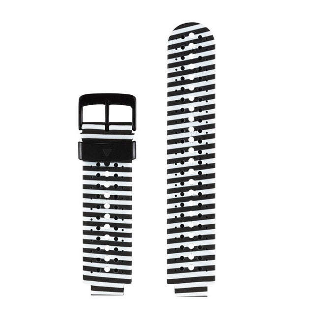 Silicone Sport Watch Band for Garmin Forerunner 235(Black White)