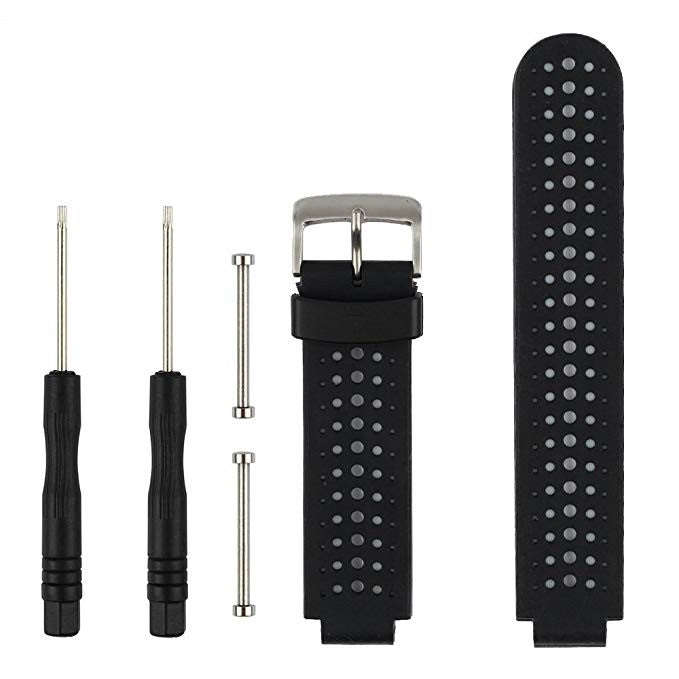Two-colour Silicone Sport Watch Band for Garmin Forerunner 230 / 235 / 620 / 630 / 735XT(Black Wh...
