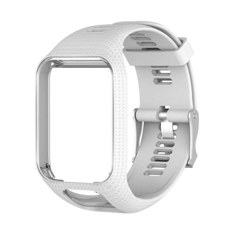 Silicone Sport Watch Band for Tomtom Runner 2/3 Series (White)