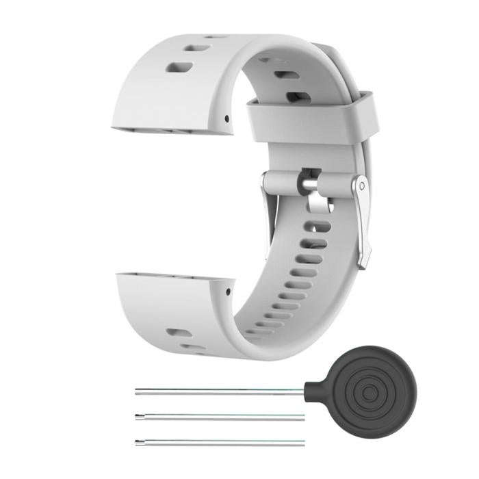 Silicone Sport Watch Band for POLAR V800(White)