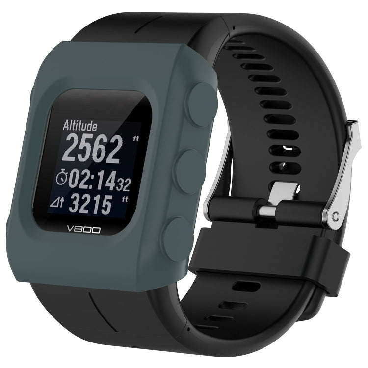 Solid Color Silicone Watch Protective Case for POLAR V800(Navy Blue)