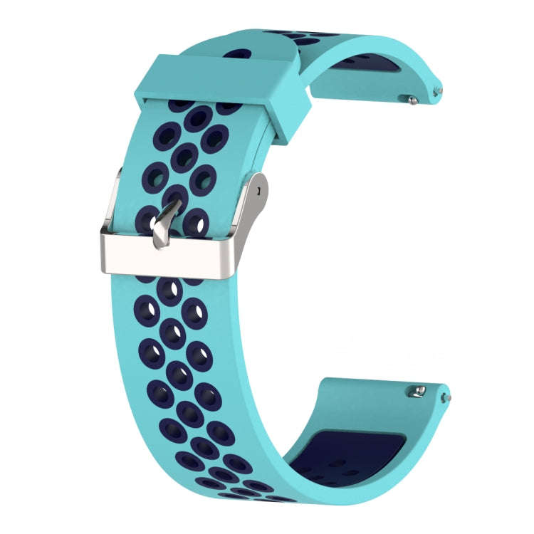 Double Colour Silicone Sport Watch Band for Xiaomi Huami Amazfit Bip Lite Version 20mm(Dark Blue ...