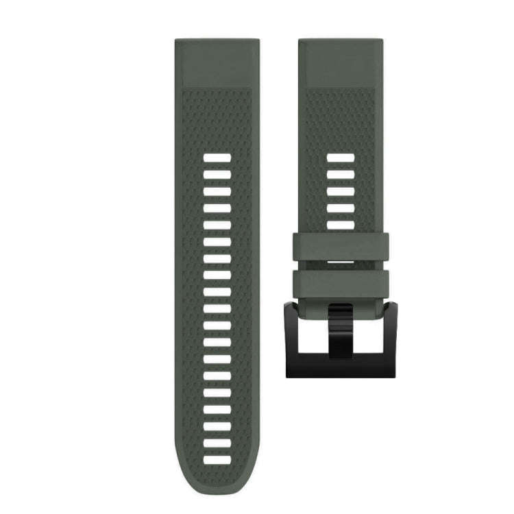 Quick Removable Silicone Watch Band for Fenix 5 22mm(Army Green)