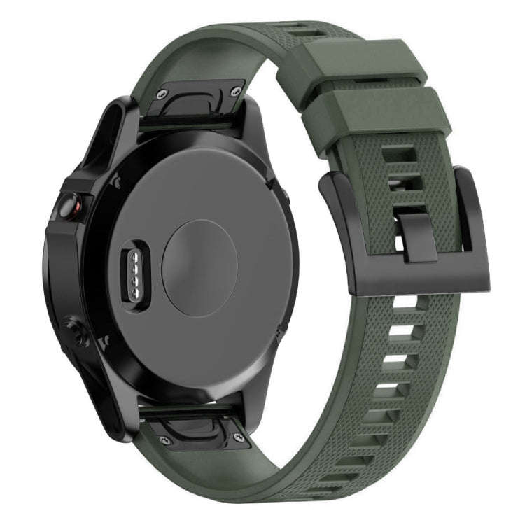 Quick Removable Silicone Watch Band for Fenix 5 22mm(Army Green)
