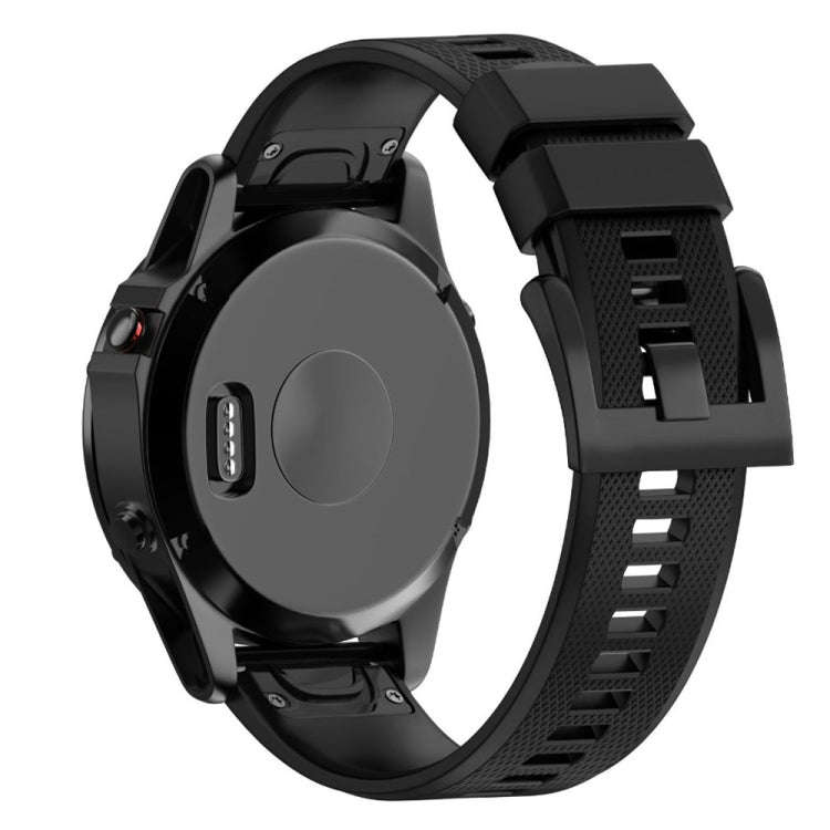Quick Removable Silicone Watch Band for Fenix 5 22mm(Black)