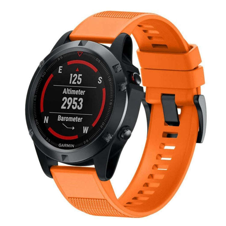 Quick Removable Silicone Watch Band for Fenix 5 22mm(Orange)
