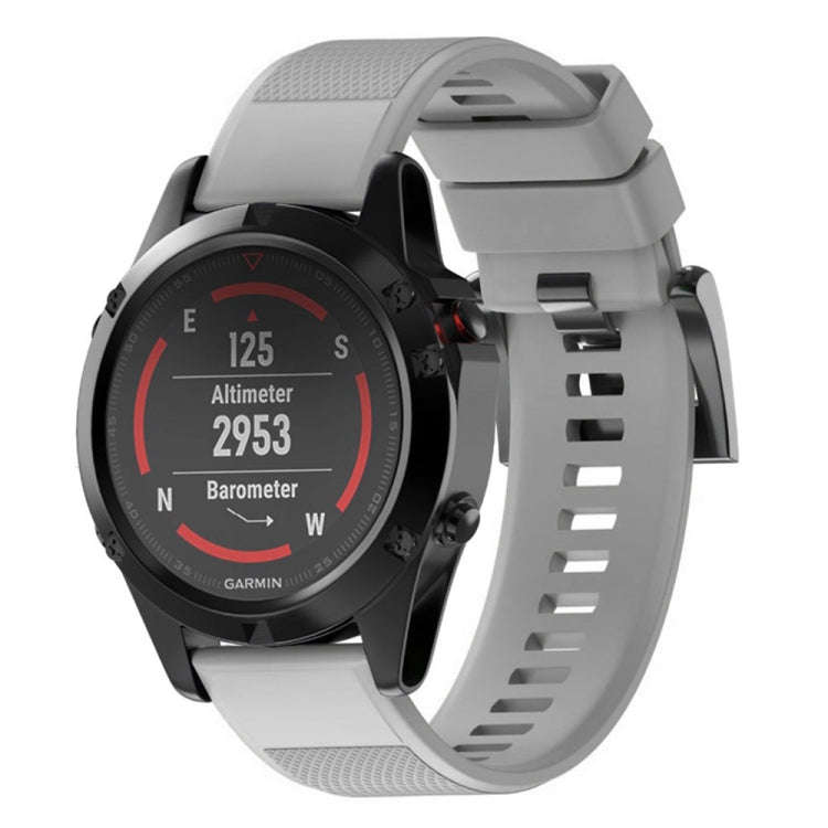 Quick Removable Silicone Watch Band for Fenix 5 22mm(Grey)
