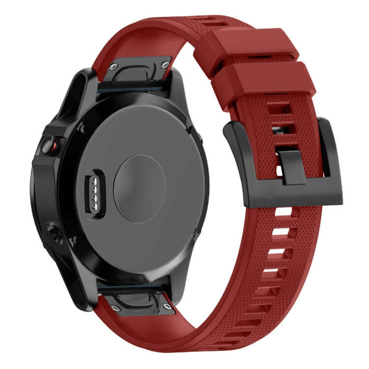 Quick Removable Silicone Watch Band for Fenix 5 22mm(Red)